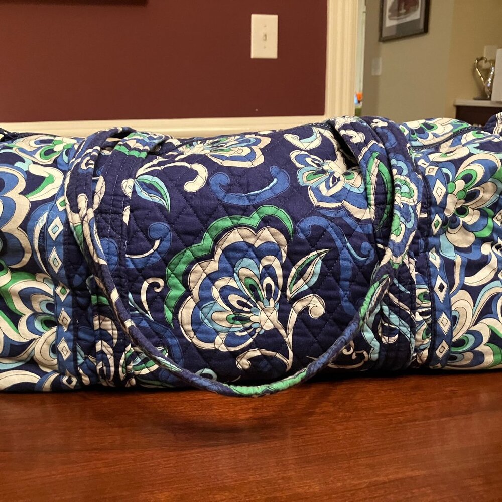 Vera Bradley Small Travel Duffle Bag in Mediterranean Blue - Picture 3 of 9